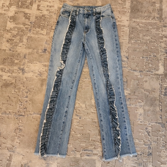 Carmar Ruffle Ursula Jeans Size 27 - Picture 3 of 15